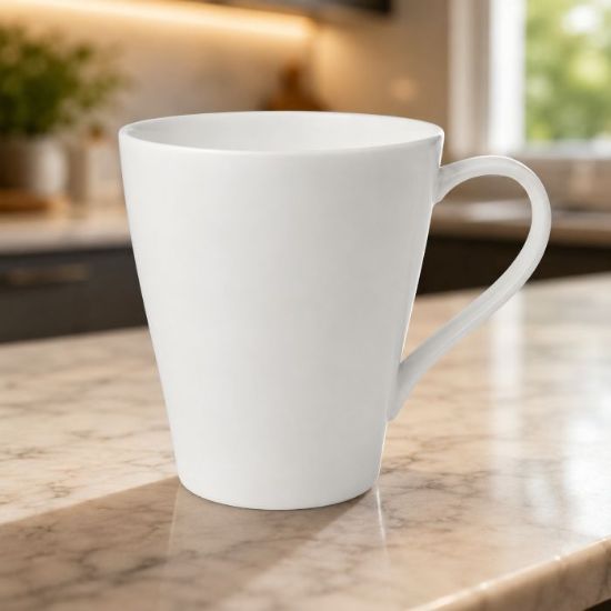 Picture of KITCHENCRAFT 390ML CONTOUR FINE CHINA MUG 6pc