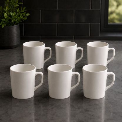 Picture of KITCHENCRAFT 389ML SQUARE FINE CHINA MUG 6pc