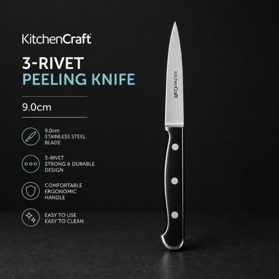 Picture of KITCHENCRAFT 3-RIVET PEELING KNIFE 9.0cm