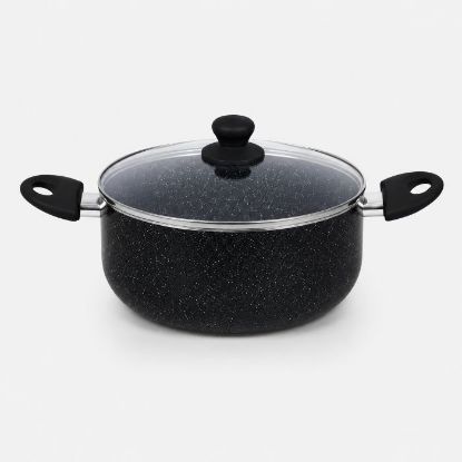 Picture of MARBLE COATED NON-STICK CASSEROLE & LID, SILICON SOFT TOUCH HANDLES