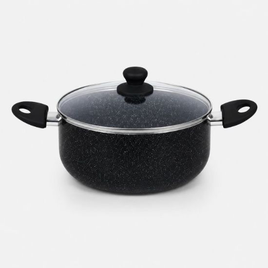 Picture of MARBLE COATED NON-STICK CASSEROLE & LID, SILICON SOFT TOUCH HANDLES