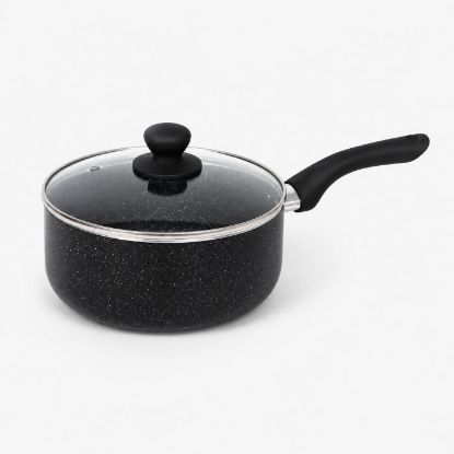Picture of MARBLE COATED NON-STICK SAUCEPAN & LID, SILICONE SOFT TOUCH HANDLE