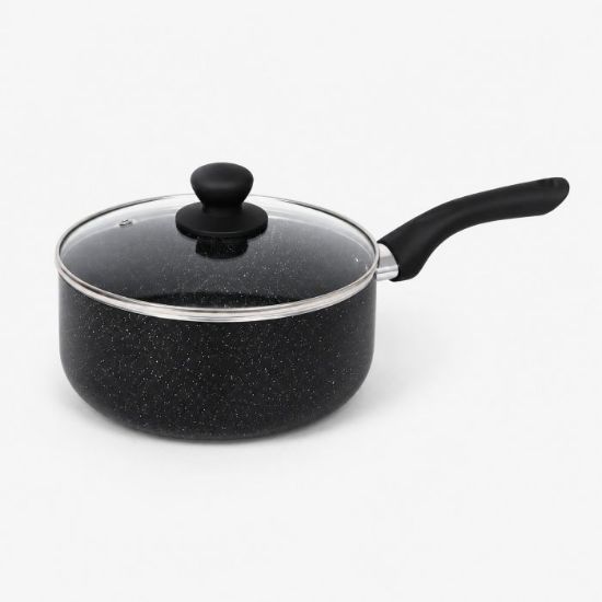 Picture of MARBLE COATED NON-STICK SAUCEPAN & LID, SILICONE SOFT TOUCH HANDLE