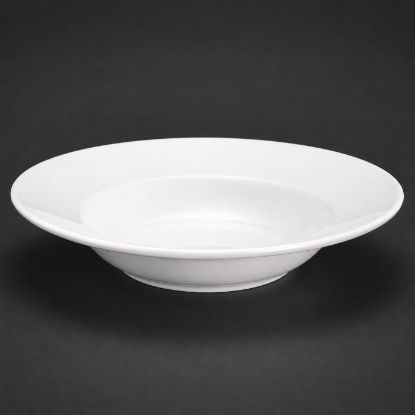 Picture of VITRIFIED WIDE RIMMED SOUP PLATE 22.8cm. 6pc