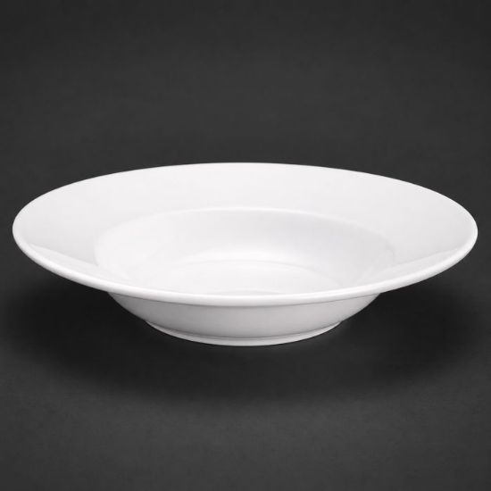 Picture of VITRIFIED WIDE RIMMED SOUP PLATE 22.8cm. 6pc