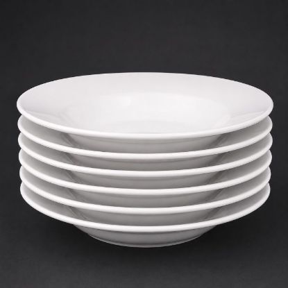 Picture of VITRIFIED WIDE RIMMED SOUP PLATE 22.8cm. 6pc