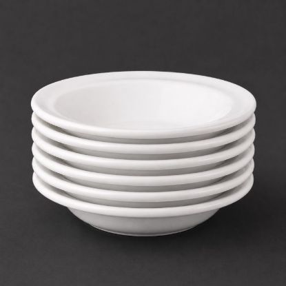 Picture of VITRIFIED RIMMED CEREAL/DESSERT PLATE 16.8x5.2cm. 6pc