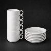 Picture of VITRIFIED STACKABLE TEA CUP 180ml. & RIMMED SAUCER 15.5cm. 6pc