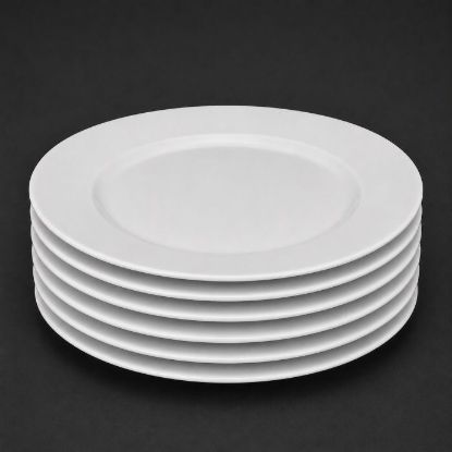 Picture of VITRIFIED WIDE RIMMED DINNER PLATE 26.7cm. 6pc
