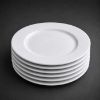Picture of VITRIFIED WIDE RIMMED SALAD, BREAD & BUTTER PLATE 19.5cm. 6pc