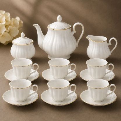 Picture of STYLUS GOLD RIMMED TEA SET 17pc